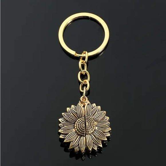 NWT SUNFLOWER KEYCHAIN WITH “ADULT” MOTIVATIONAL SAYING KEEP F*CKING GOING! - Picture 5 of 8